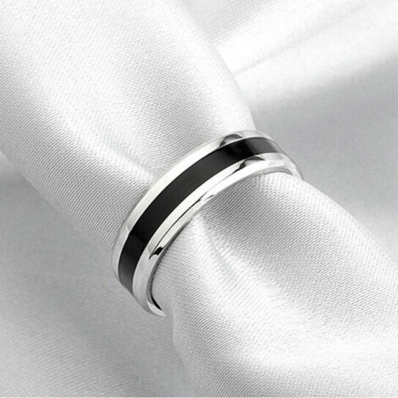Coat Silver Titanium Steel Perfectly Polished Band - Picture 1 of 13